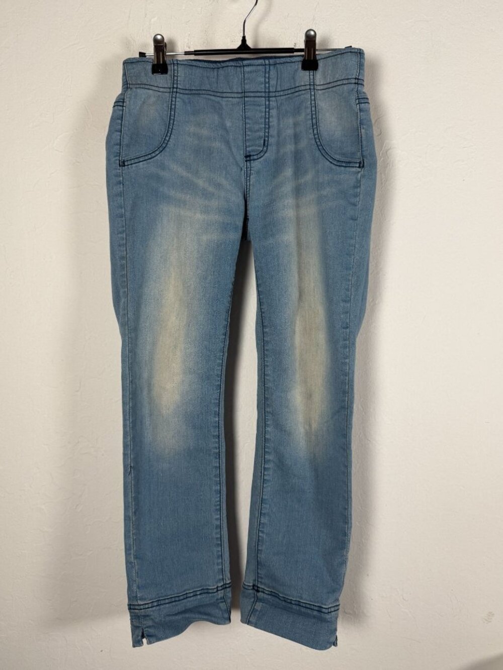 Free People Jeans Womens W 28 Blue Stretch Denim Pull On Crop Skinny Jeggings